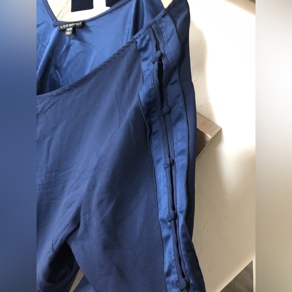 Lane Bryant|Navy Chiffon bell sleeve blouse, bow tie in back, sleeve buttons••• - Picture 4 of 8